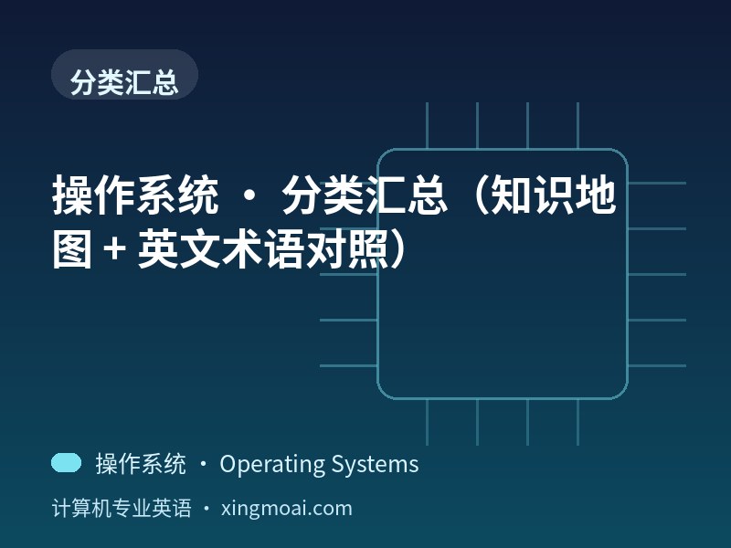 操作系统 · 分类汇总（知识地图 + 英文术语对照）